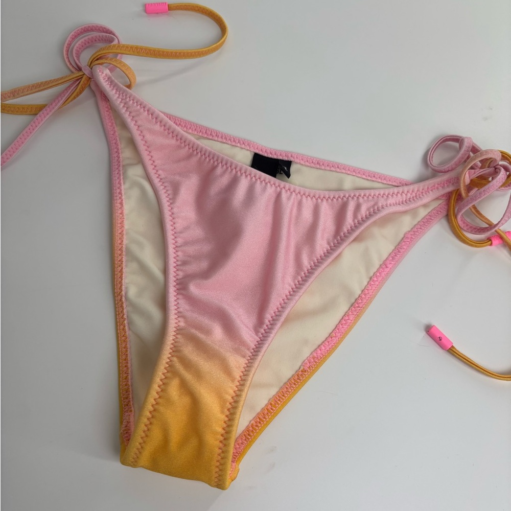 Triangl string bikini bottoms small Sunrise pink orange ombré NWOT never worn